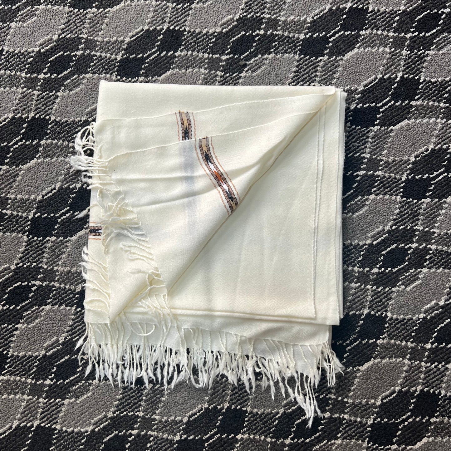 Pure Wool Light weight shawl for Men handmade 72 wool shawl