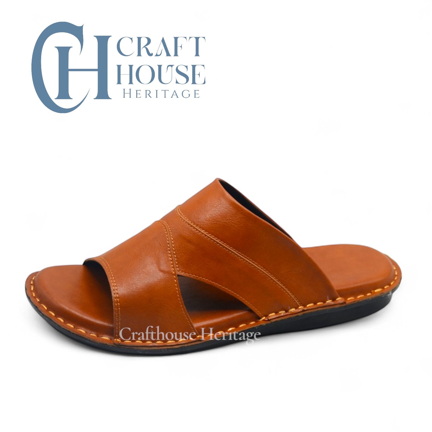 Handmade Soft Slippers for Men - D5-Orange