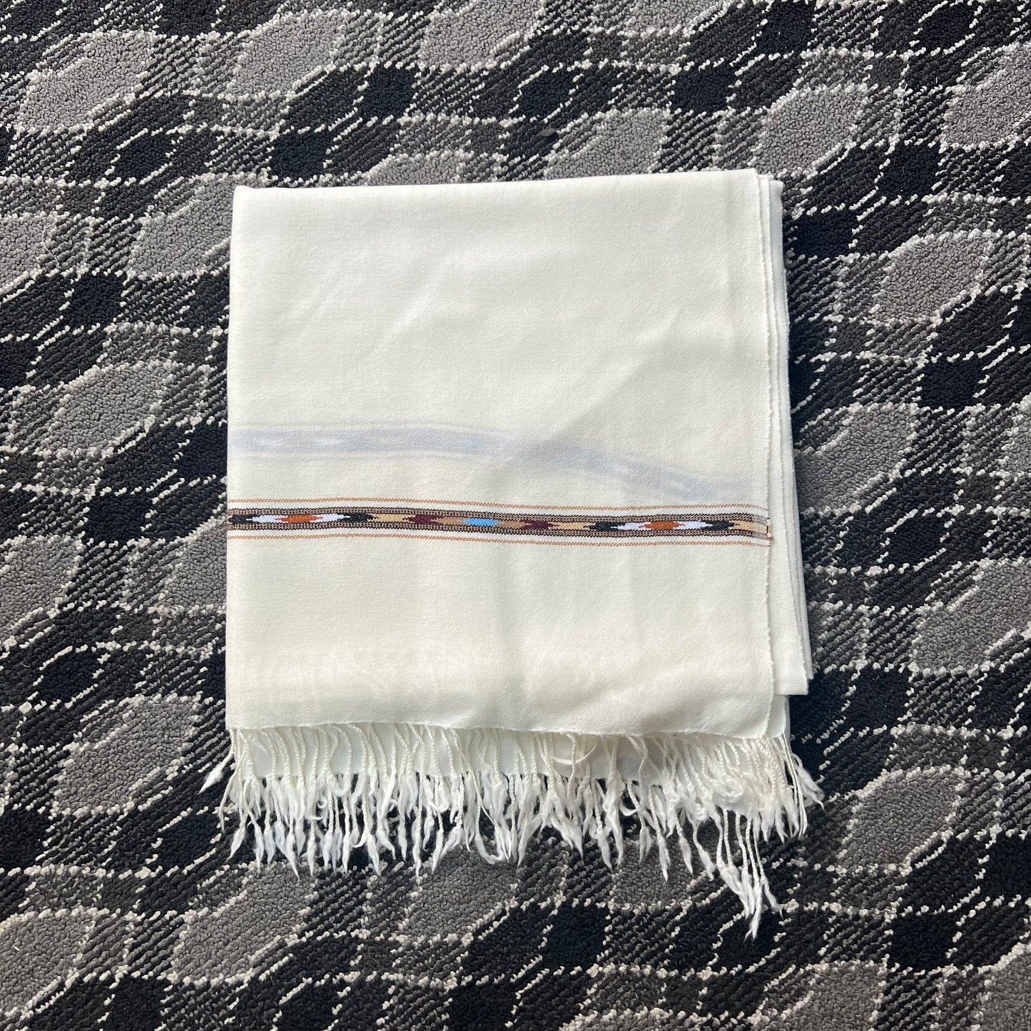Pure Wool Light weight shawl for Men handmade 72 wool shawl