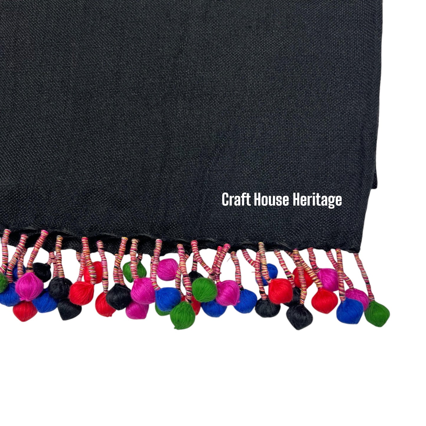 Manzoor Pashteen Style Shawl for Men -Black