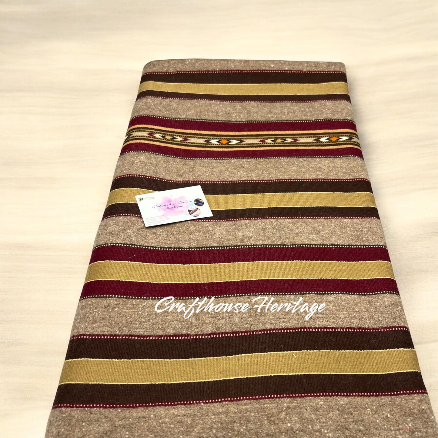 Pasham Wool Shawl of Himalayas with multi borders for Men