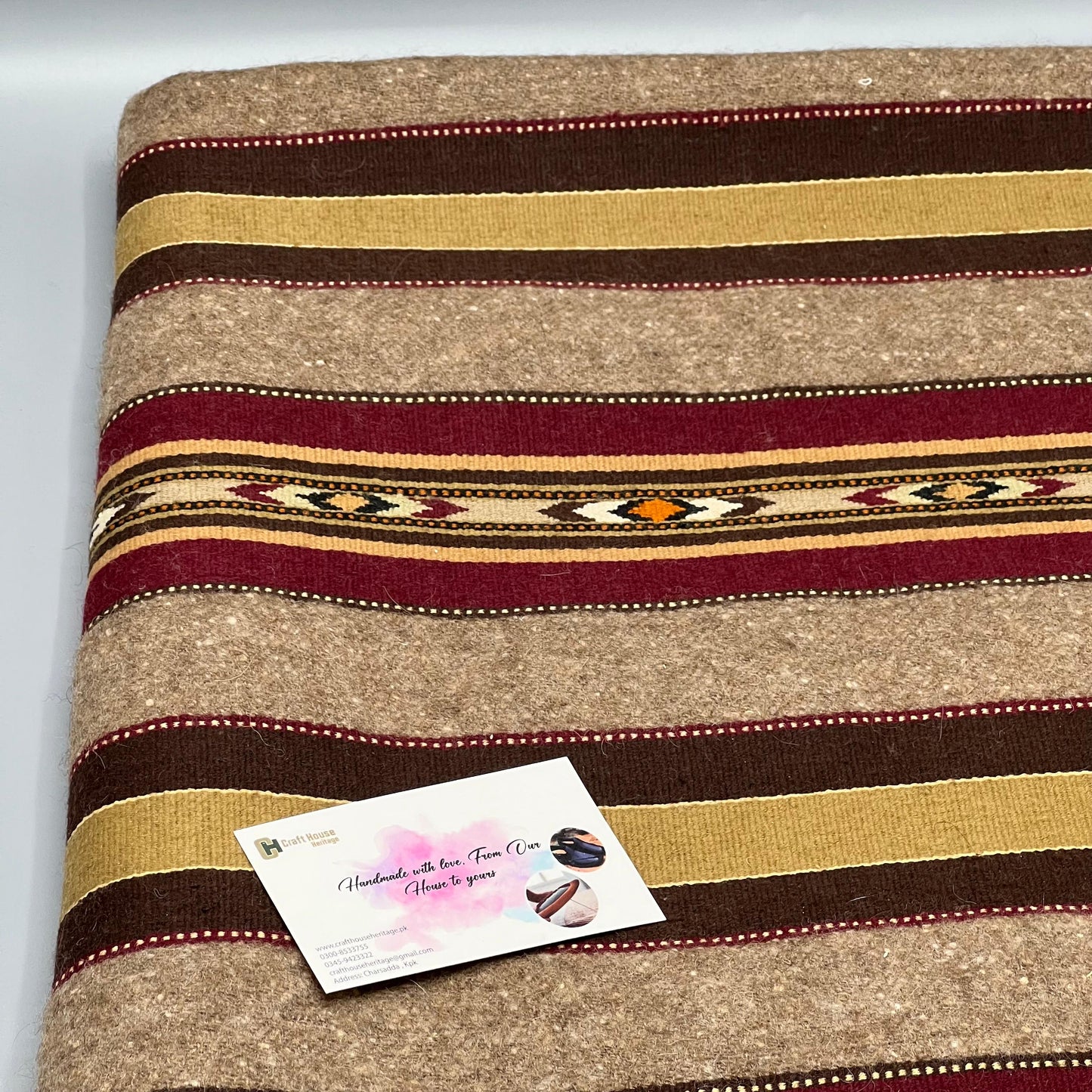 Pasham Wool Shawl of Himalayas with multi borders for Men