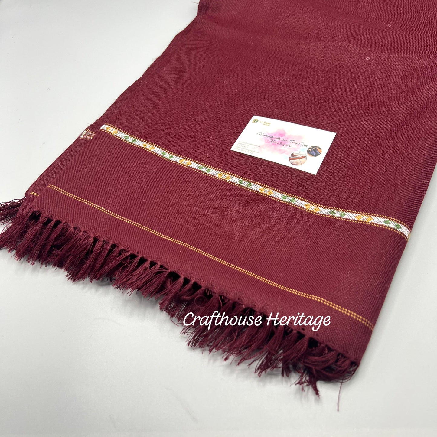 Swati Shawl for Men - Mehroon Color Shawl For Men