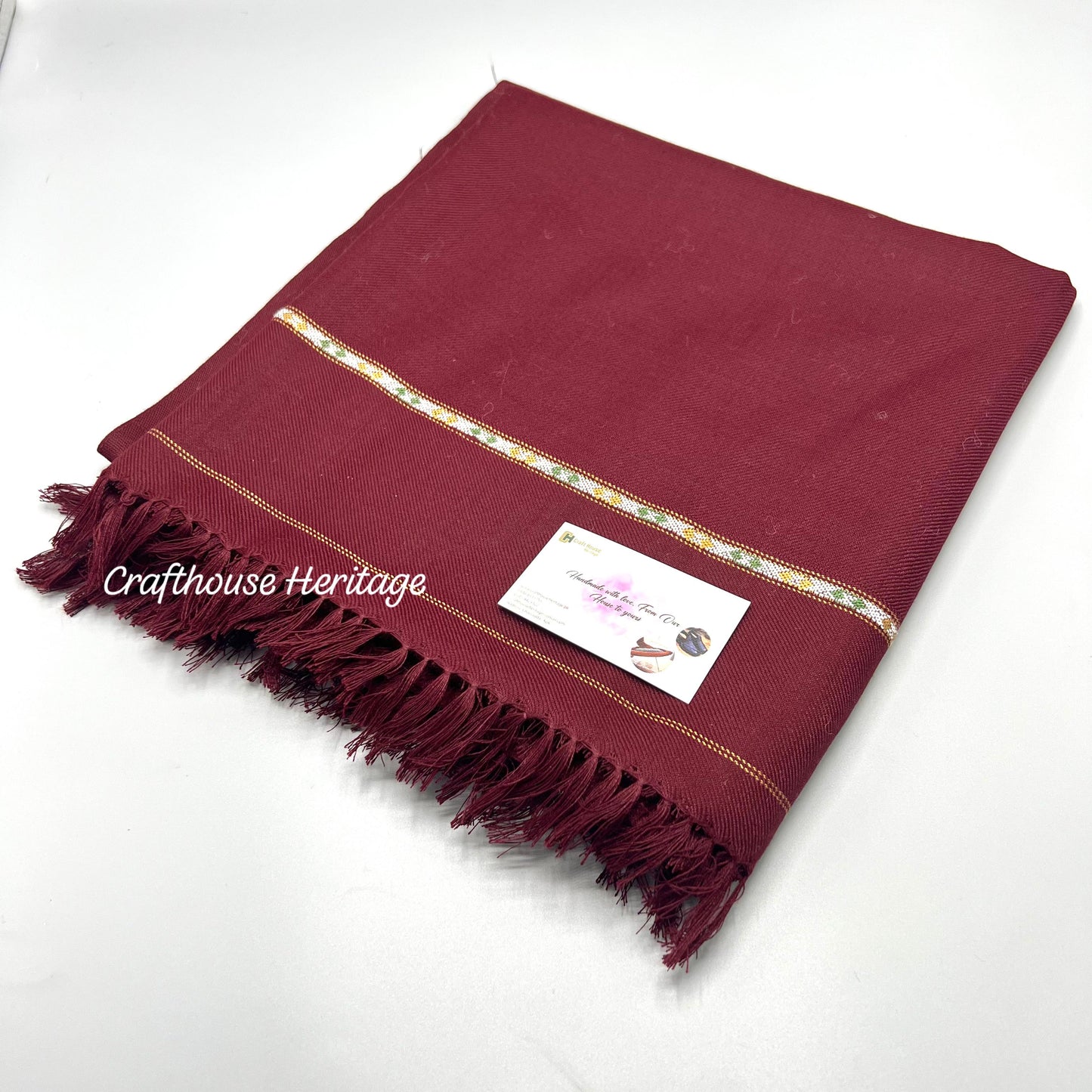 Swati Shawl for Men - Mehroon Color Shawl For Men