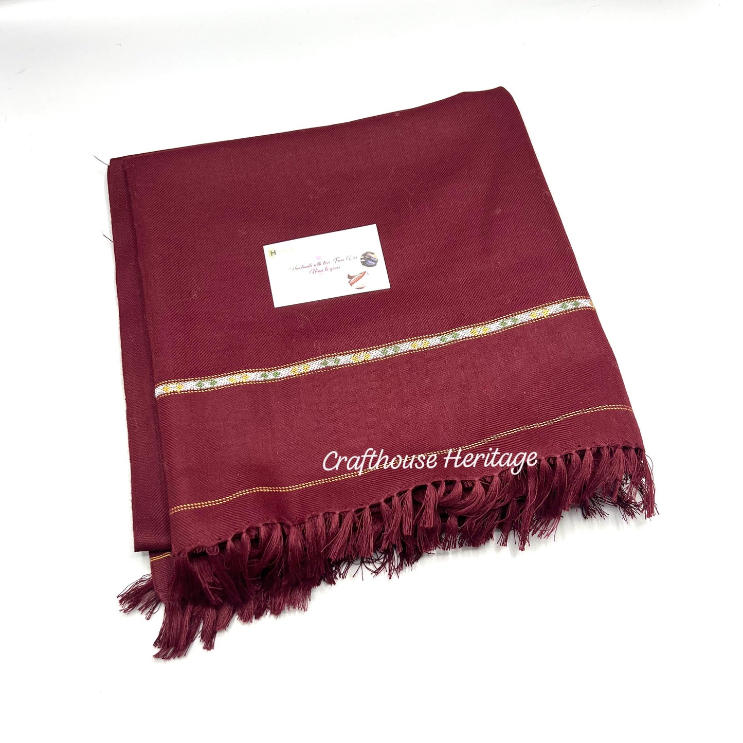 Swati Shawl for Men - Mehroon Color Shawl For Men