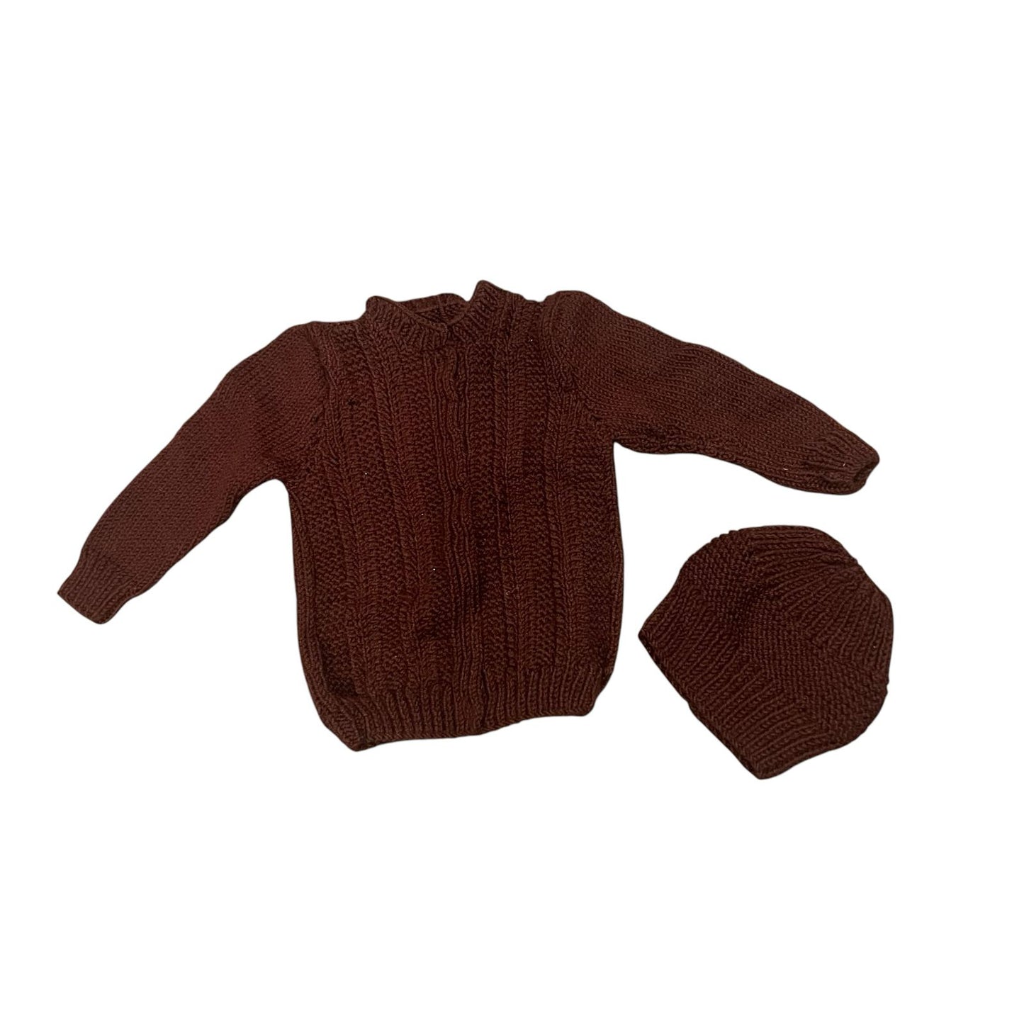 Handmade sweater wool sweater with cap for baby - 06 to 08 months baby