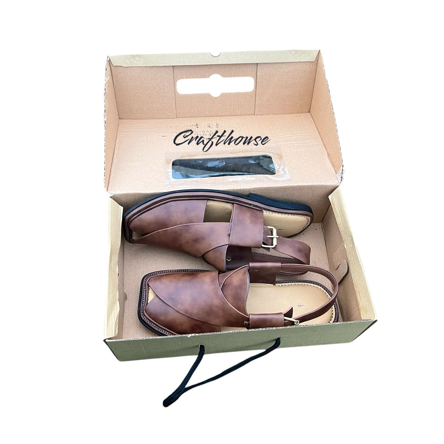Handmade Smart Zalmi double shade leather chappal for men