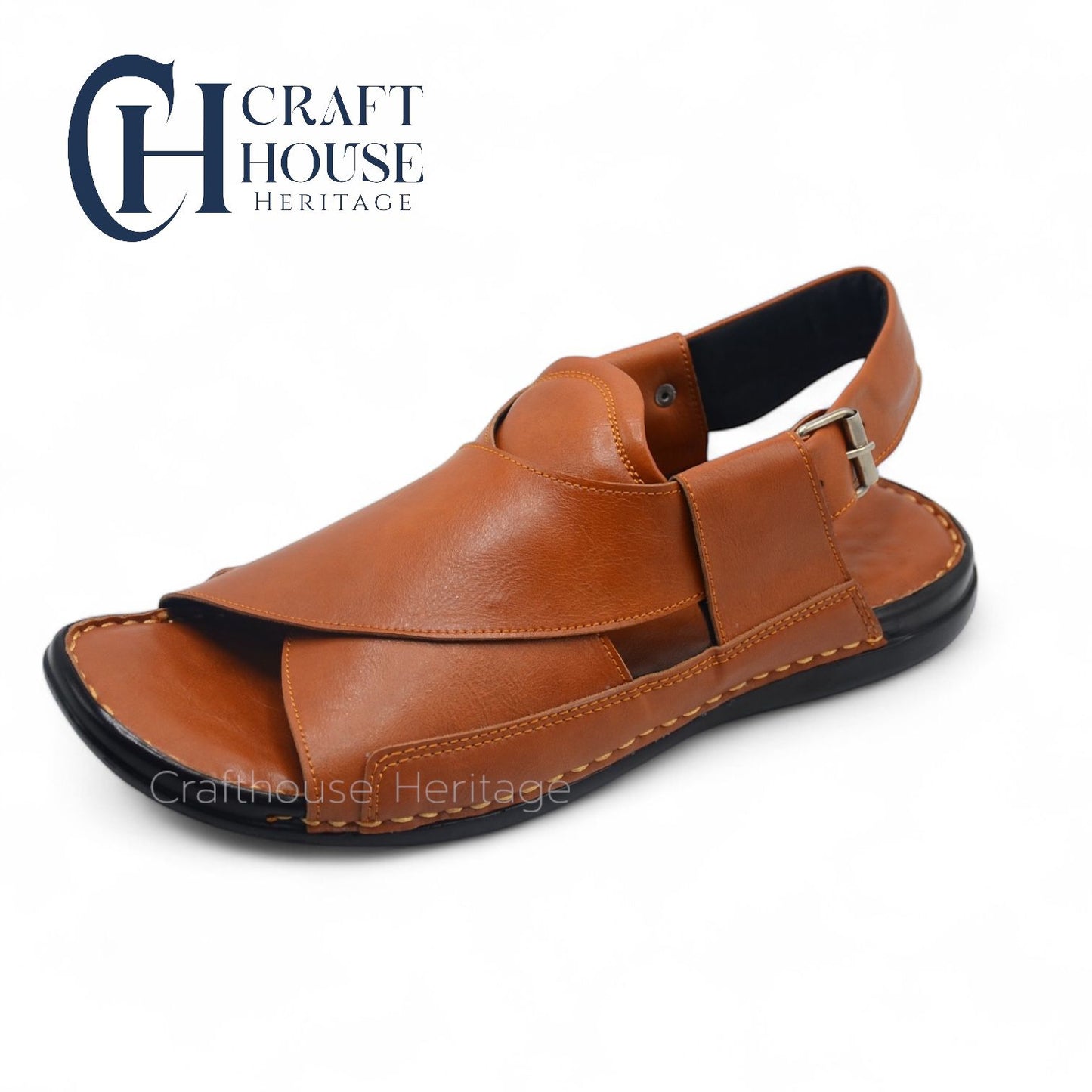 Handmade Peshawari chappal Latest Design for Men - D4 Orange