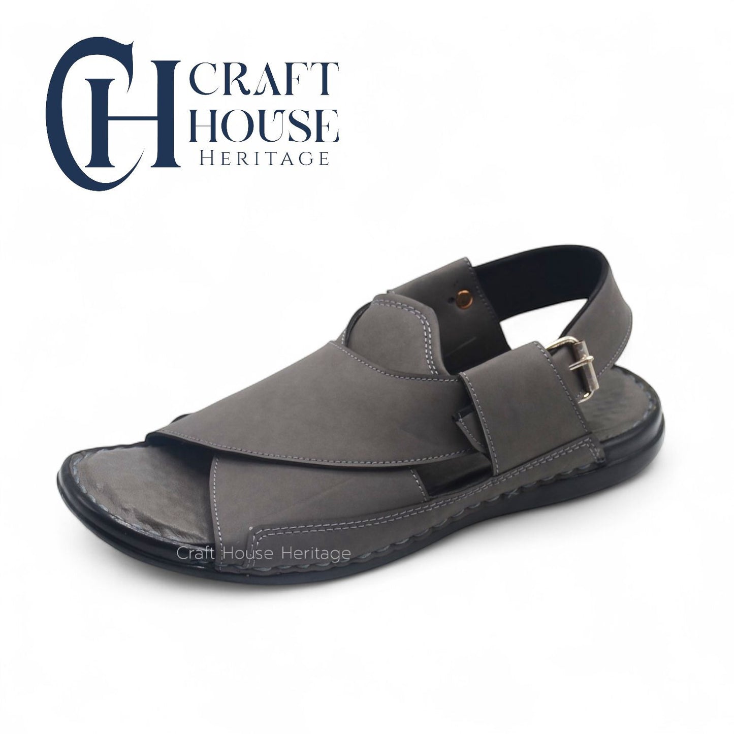 Handmade Peshawari chappal For Men New design D4 Grey