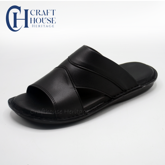 Handmade Medicated Slippers - D5 Black