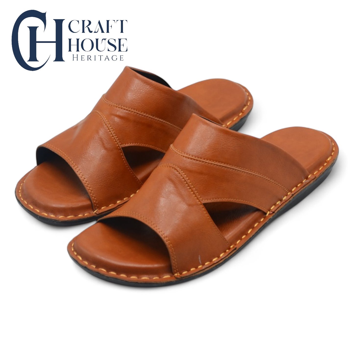 Handmade Soft Slippers for Men - D5-Orange