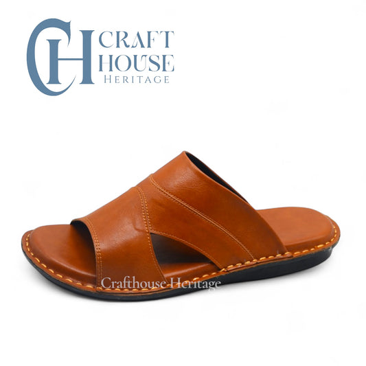 Handmade Soft Slippers for Men - D5-Orange