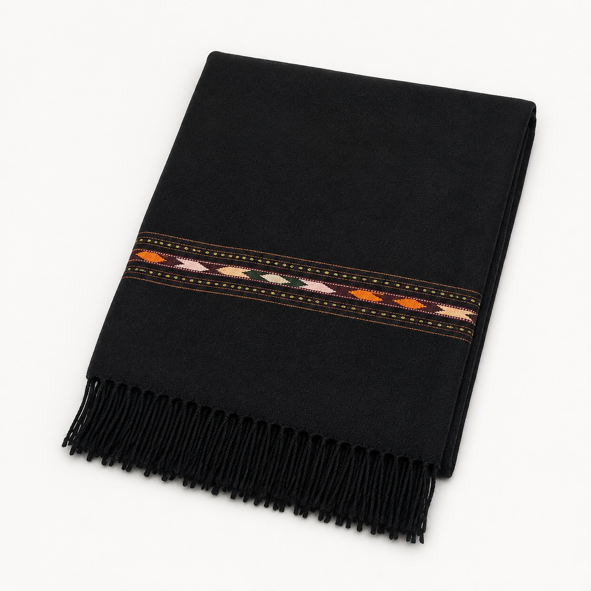 Black Australian Wool Shawl for Men – 100% Pure Wool -SH-20
