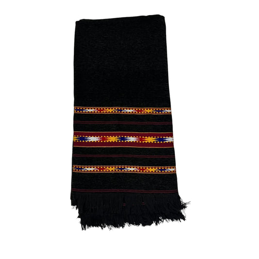 Handmade wadera Shawl for Men - Black velvet shawl