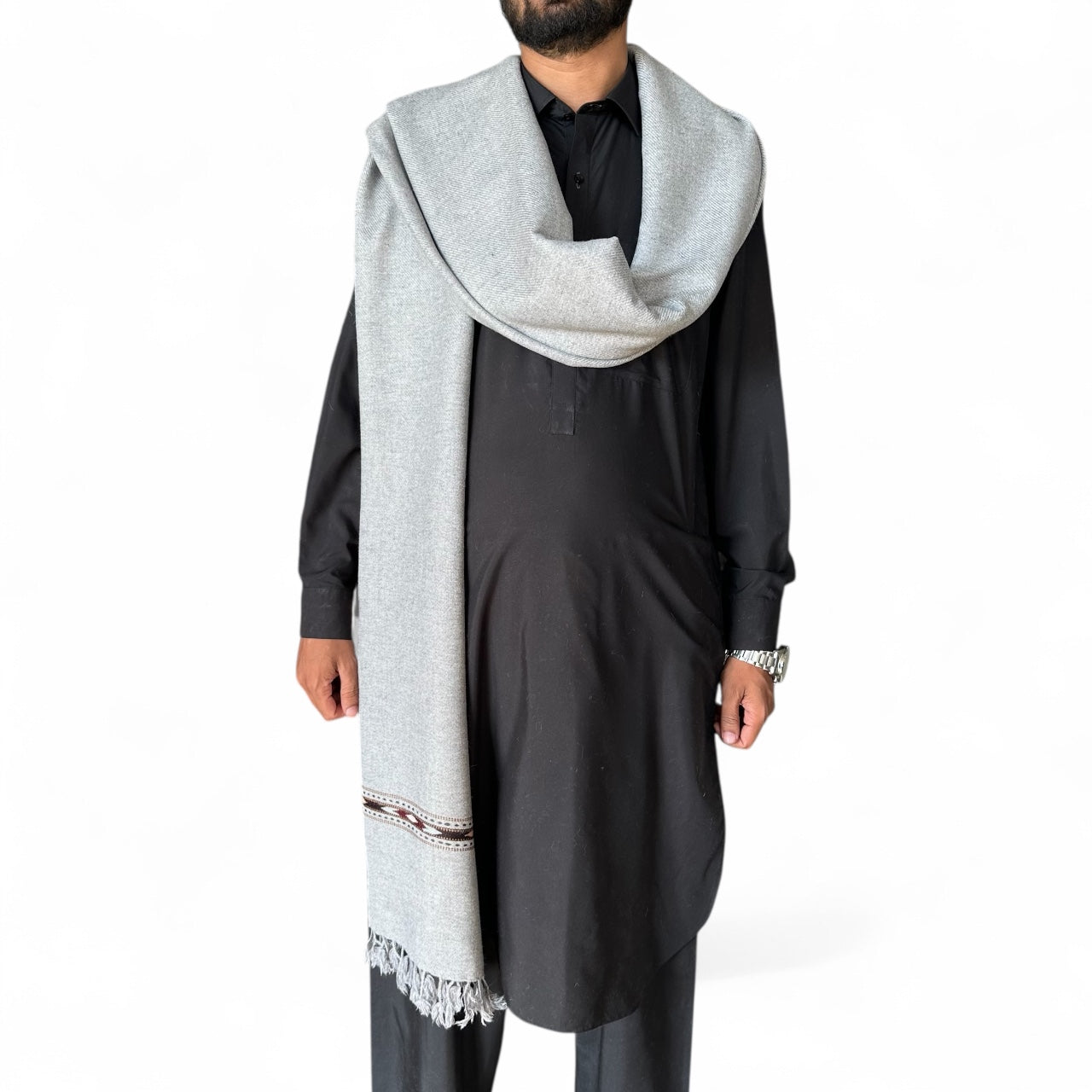 Handmade swat islampur Pure lambswool shawl for Men