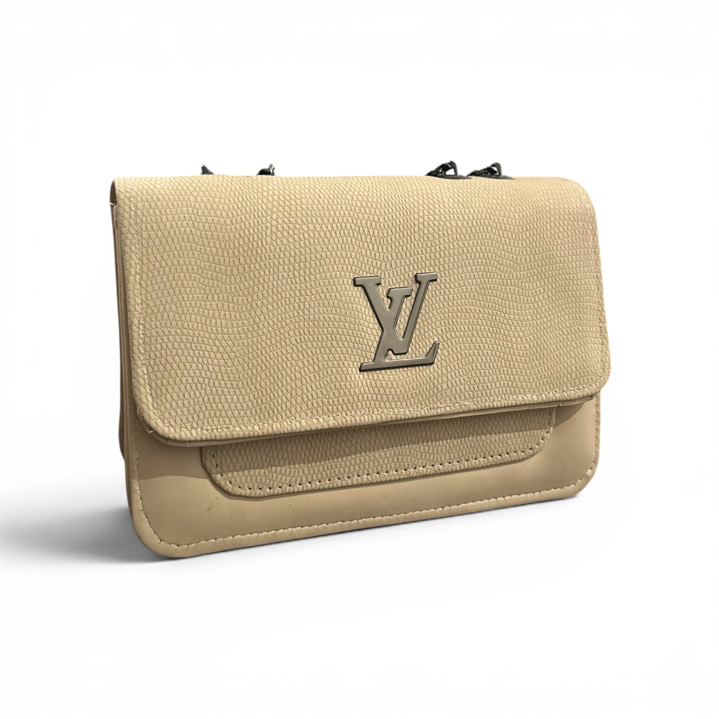 Elegant Beige Leather Ladies Handbag – Stylish Everyday Shoulder Tote for Women