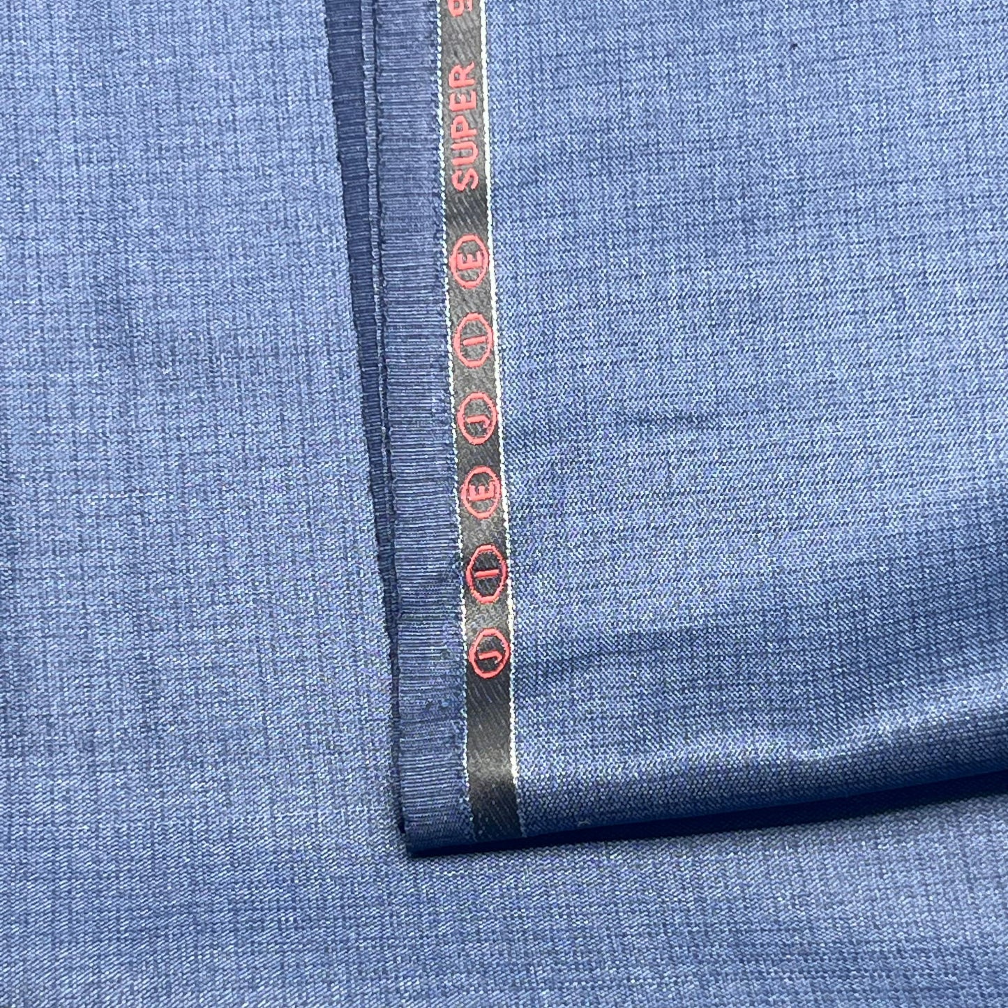 Imported Blue Textured Fabric For Men - 4 Yards