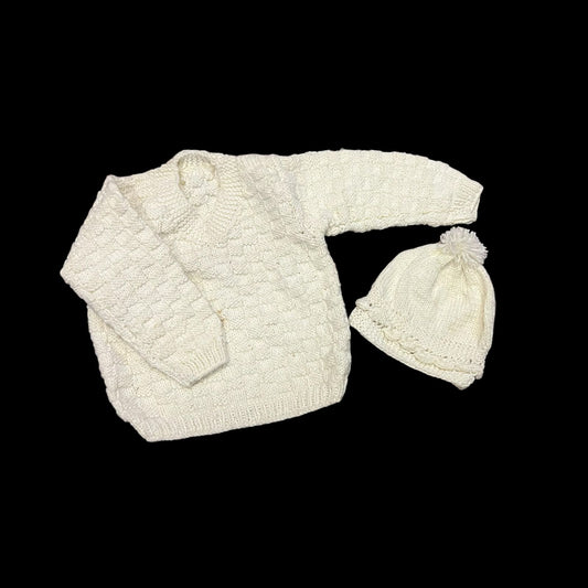 Handmade Baby sweater with cap - For 12 months to 18 months baby