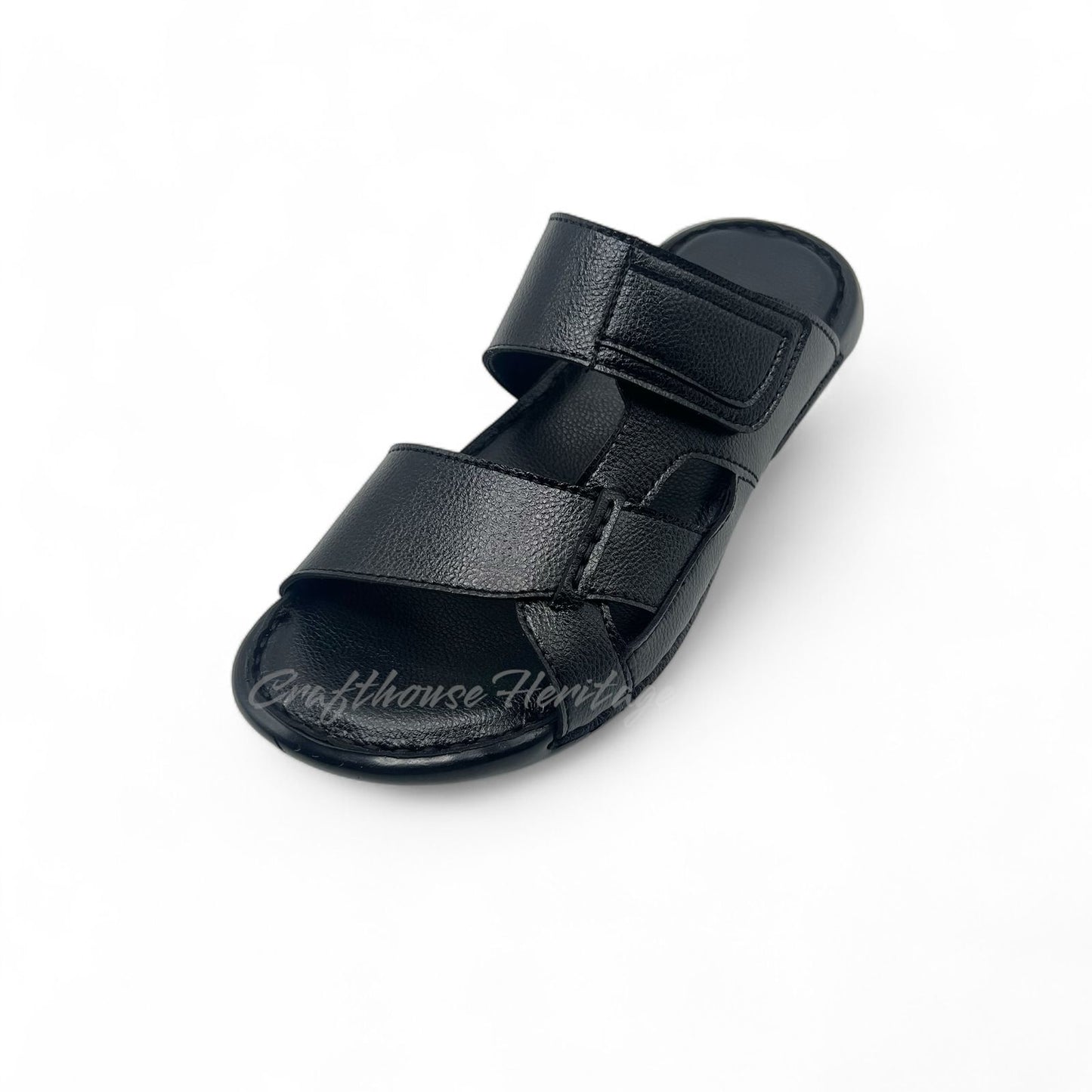 Handmade Soft Slippers for Men – Black | Comfortable & Waterproof