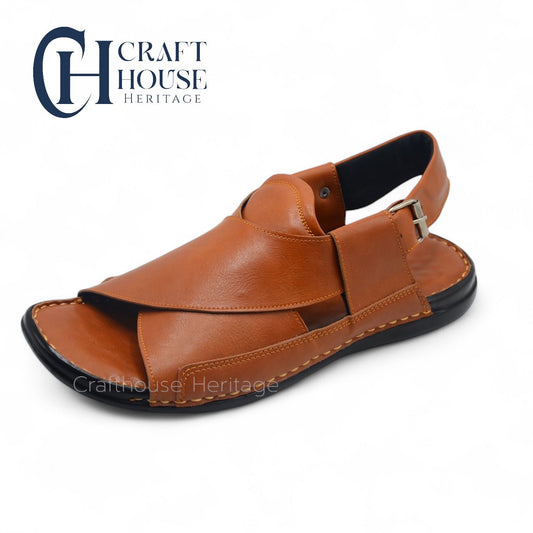 Handmade Peshawari chappal Latest Design for Men - D4 Orange