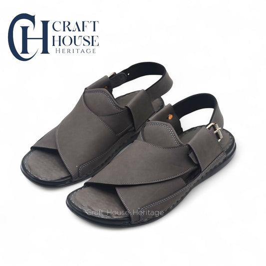 Handmade Peshawari chappal For Men New design D4 Grey