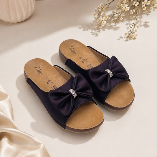Ladies Soft Sole Slippers – Purple Upper