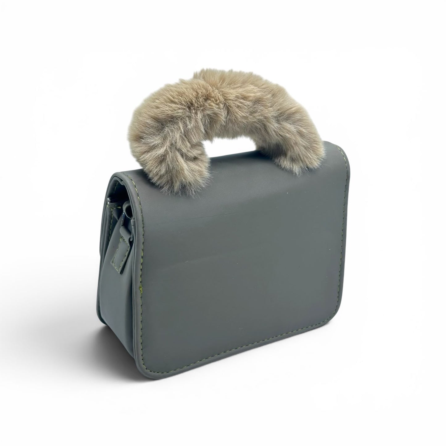 Noor Blossom Fur Handle Leather Bag for Women